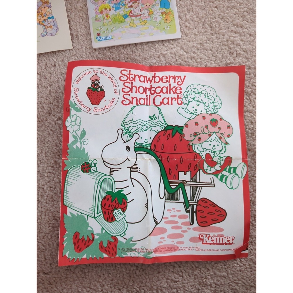 Strawberry Shortcake Snail Cart Picnic Kenner‎